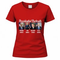 Presidential Portraits Trump More Jobs Biden Nut Jobs Women's T-Shirt