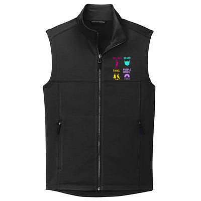 Perfect Present Tall Guy Beard Twins Purple Hoser Collective Smooth Fleece Vest