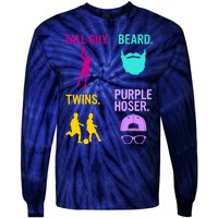 Perfect Present Tall Guy Beard Twins Purple Hoser Tie-Dye Long Sleeve Shirt