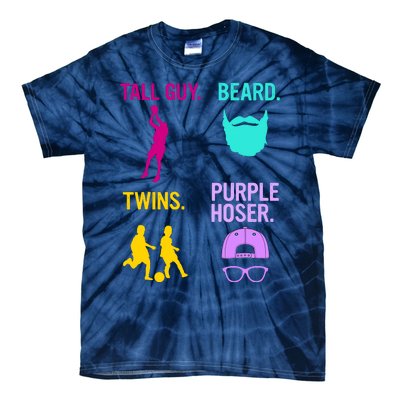 Perfect Present Tall Guy Beard Twins Purple Hoser Tie-Dye T-Shirt