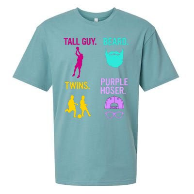 Perfect Present Tall Guy Beard Twins Purple Hoser Sueded Cloud Jersey T-Shirt