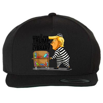 Prison Prisoner Trump Presidential Library Funny Anti Trump Wool Snapback Cap