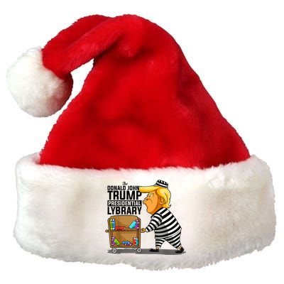 Prison Prisoner Trump Presidential Library Funny Anti Trump Premium Christmas Santa Hat