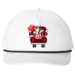 Ph Plaid Truck Unicorn Valentines Day Costume Gift Snapback Five-Panel Rope Hat