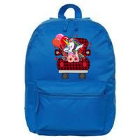 Ph Plaid Truck Unicorn Valentines Day Costume Gift 16 in Basic Backpack