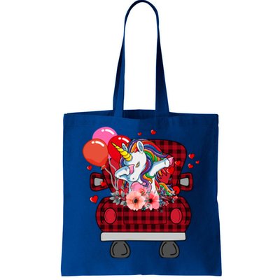 Ph Plaid Truck Unicorn Valentines Day Costume Gift Tote Bag