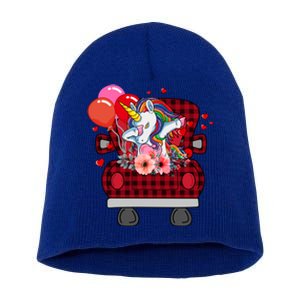 Ph Plaid Truck Unicorn Valentines Day Costume Gift Short Acrylic Beanie