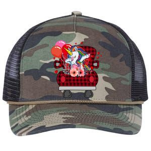 Ph Plaid Truck Unicorn Valentines Day Costume Gift Retro Rope Trucker Hat Cap