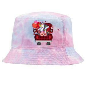 Ph Plaid Truck Unicorn Valentines Day Costume Gift Tie-Dyed Bucket Hat