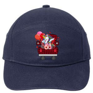 Ph Plaid Truck Unicorn Valentines Day Costume Gift 7-Panel Snapback Hat