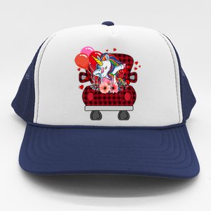 Ph Plaid Truck Unicorn Valentines Day Costume Gift Trucker Hat