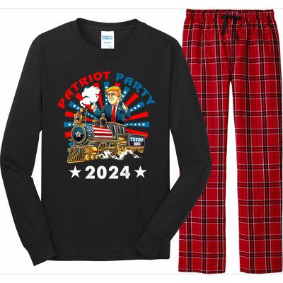 Patriot Party Trump 2024 1 Long Sleeve Pajama Set