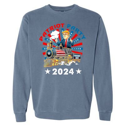 Patriot Party Trump 2024 1 Garment-Dyed Sweatshirt