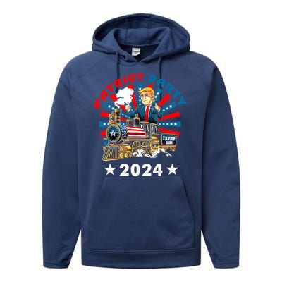 Patriot Party Trump 2024 1 Performance Fleece Hoodie