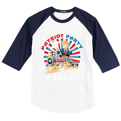 Patriot Party Trump 2024 1 Baseball Sleeve Shirt