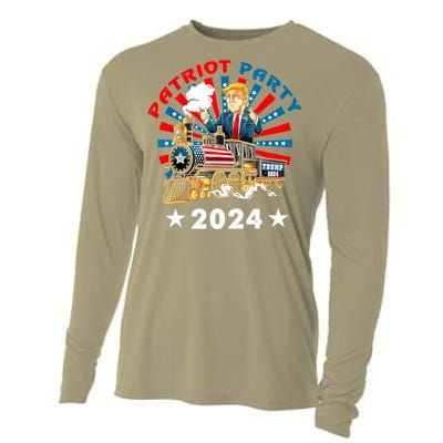 Patriot Party Trump 2024 1 Cooling Performance Long Sleeve Crew