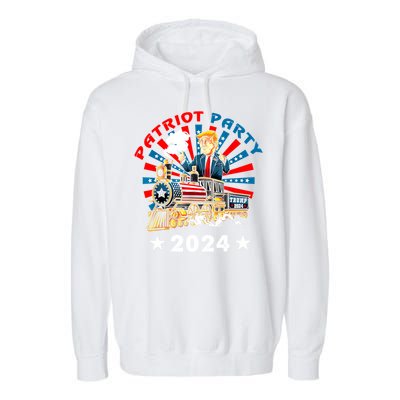 Patriot Party Trump 2024 1 Garment-Dyed Fleece Hoodie