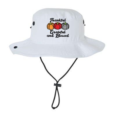 Plaid Pumpkins Thankful Grateful And Blessed Thanksgiving Gift Legacy Cool Fit Booney Bucket Hat