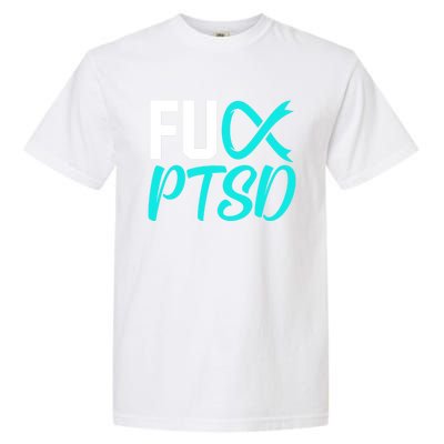 Ptsd Post Traumatic Stress Disorder Awareness Ribbon Graphic Gift Garment-Dyed Heavyweight T-Shirt