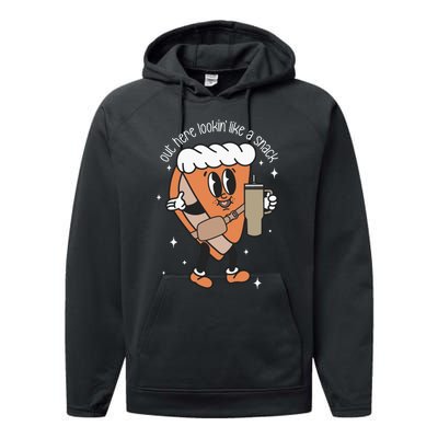 Pumpkin Pie Thanksgiving Looking Like A Snack Performance Fleece Hoodie