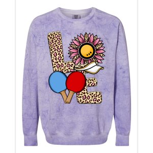 Ping Pong T Shirts Love Table Tennis Leopard Sunflower Graphic Plus Size Colorblast Crewneck Sweatshirt