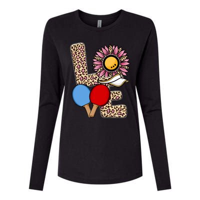 Ping Pong T Shirts Love Table Tennis Leopard Sunflower Graphic Plus Size Womens Cotton Relaxed Long Sleeve T-Shirt