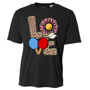 Ping Pong T Shirts Love Table Tennis Leopard Sunflower Graphic Plus Size Cooling Performance Crew T-Shirt