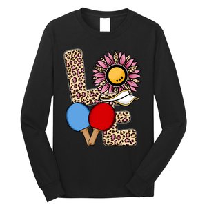 Ping Pong T Shirts Love Table Tennis Leopard Sunflower Graphic Plus Size Long Sleeve Shirt