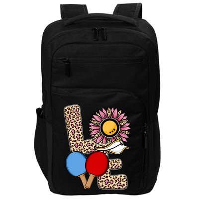 Ping Pong T Shirts Love Table Tennis Leopard Sunflower Graphic Plus Size Impact Tech Backpack