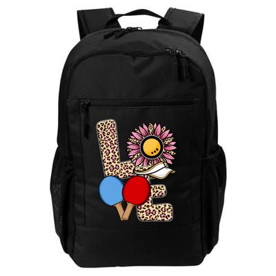 Ping Pong T Shirts Love Table Tennis Leopard Sunflower Graphic Plus Size Backpack