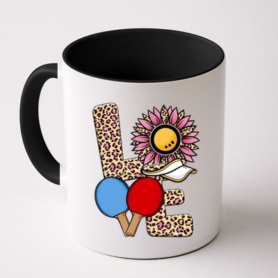 Ping Pong T Shirts Love Table Tennis Leopard Sunflower Graphic Plus Size Mug