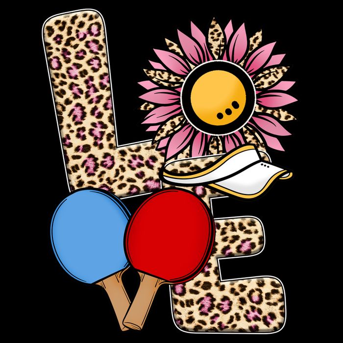 Ping Pong T Shirts Love Table Tennis Leopard Sunflower Graphic Plus Size Drawstring Bag