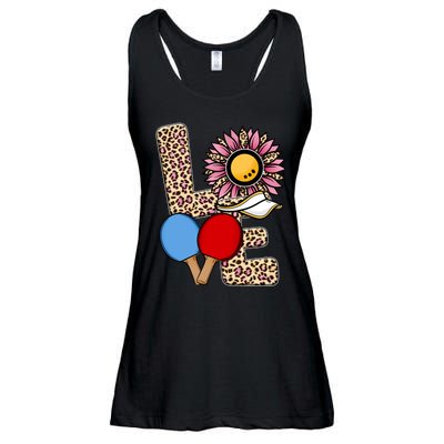 Ping Pong T Shirts Love Table Tennis Leopard Sunflower Graphic Plus Size Ladies Essential Flowy Tank