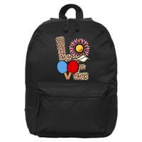 Ping Pong T Shirts Love Table Tennis Leopard Sunflower Graphic Plus Size 16 in Basic Backpack