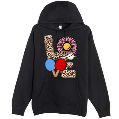 Ping Pong T Shirts Love Table Tennis Leopard Sunflower Graphic Plus Size Premium Pullover Hoodie