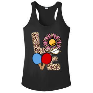 Ping Pong T Shirts Love Table Tennis Leopard Sunflower Graphic Plus Size Ladies PosiCharge Competitor Racerback Tank