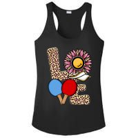 Ping Pong T Shirts Love Table Tennis Leopard Sunflower Graphic Plus Size Ladies PosiCharge Competitor Racerback Tank