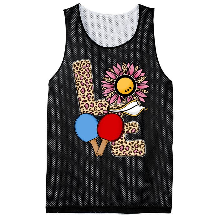 Ping Pong T Shirts Love Table Tennis Leopard Sunflower Graphic Plus Size Mesh Reversible Basketball Jersey Tank