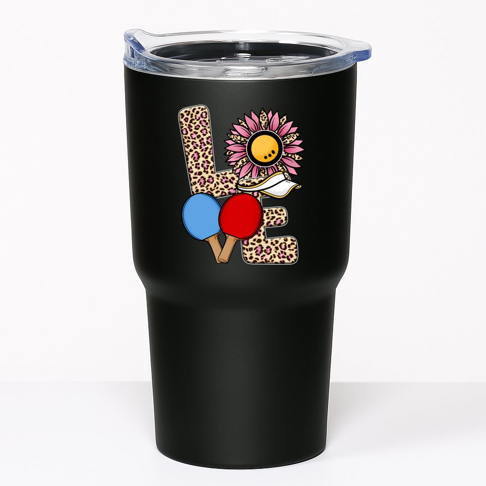 Ping Pong T Shirts Love Table Tennis Leopard Sunflower Graphic Plus Size Tumbler