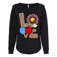 Ping Pong T Shirts Love Table Tennis Leopard Sunflower Graphic Plus Size Womens California Wash Sweatshirt