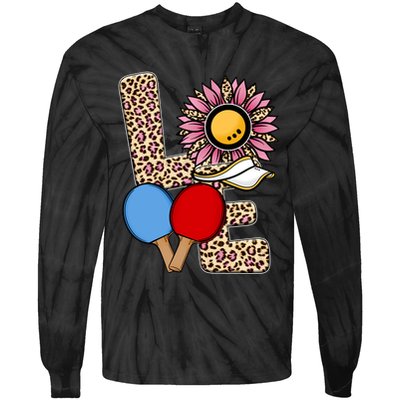 Ping Pong T Shirts Love Table Tennis Leopard Sunflower Graphic Plus Size Tie-Dye Long Sleeve Shirt