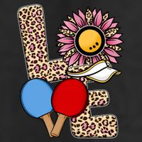 Ping Pong T Shirts Love Table Tennis Leopard Sunflower Graphic Plus Size Hat