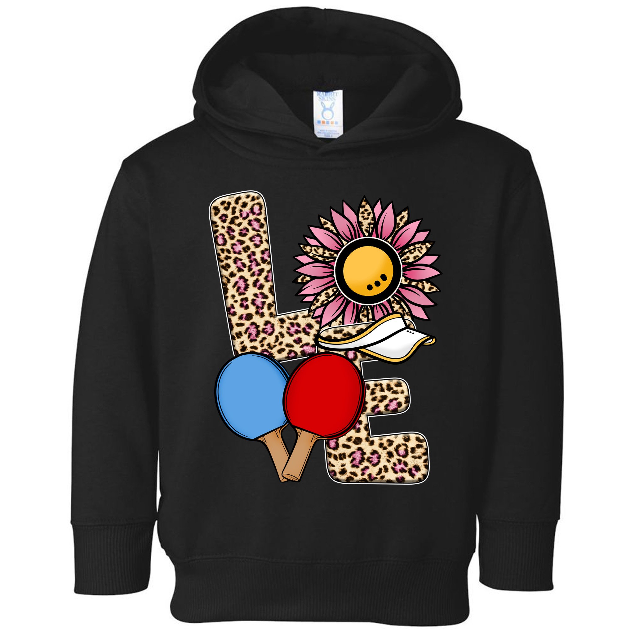 Ping Pong T Shirts Love Table Tennis Leopard Sunflower Graphic Plus Size Toddler Hoodie