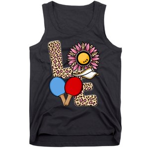 Ping Pong T Shirts Love Table Tennis Leopard Sunflower Graphic Plus Size Tank Top