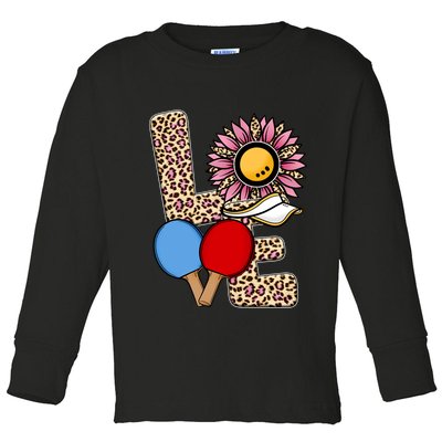 Ping Pong T Shirts Love Table Tennis Leopard Sunflower Graphic Plus Size Toddler Long Sleeve Shirt