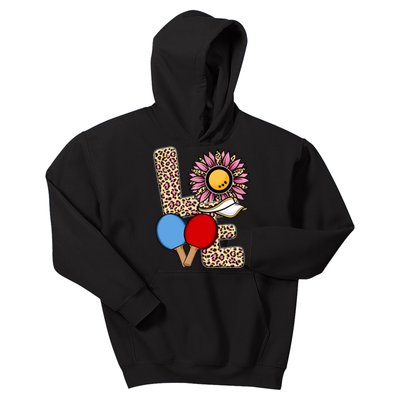 Ping Pong T Shirts Love Table Tennis Leopard Sunflower Graphic Plus Size Kids Hoodie