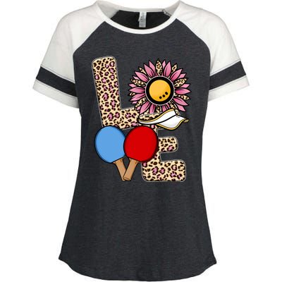 Ping Pong T Shirts Love Table Tennis Leopard Sunflower Graphic Plus Size Enza Ladies Jersey Colorblock Tee