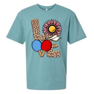 Ping Pong T Shirts Love Table Tennis Leopard Sunflower Graphic Plus Size Sueded Cloud Jersey T-Shirt