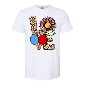 Ping Pong T Shirts Love Table Tennis Leopard Sunflower Graphic Plus Size Softstyle CVC T-Shirt