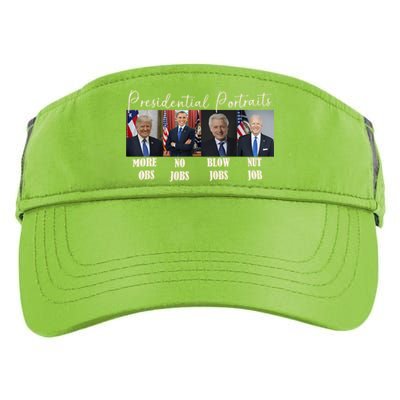 Presidential Portraits Trump More Jobs Obama No Jobs Bush Adult Drive Performance Visor